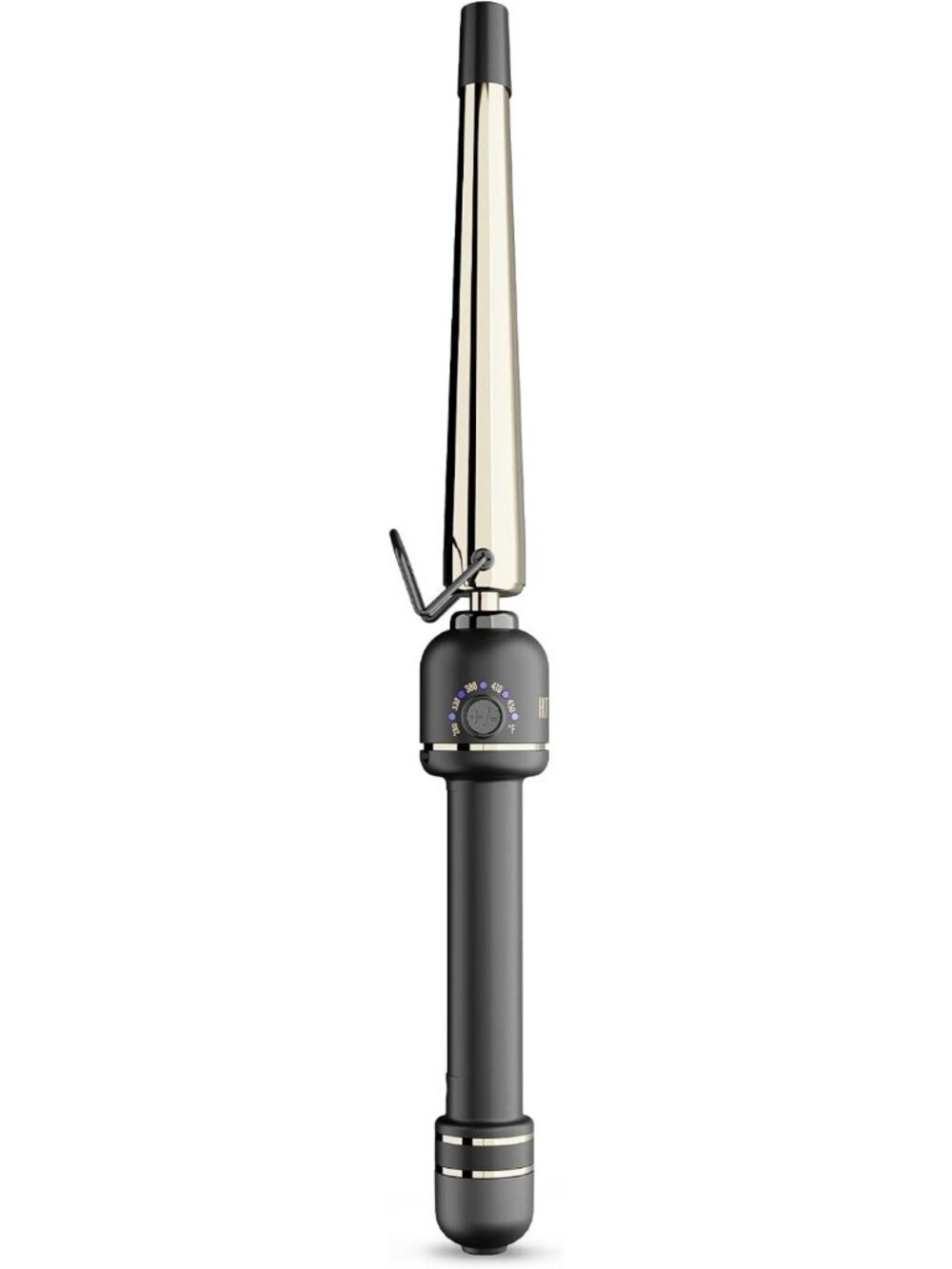 24K Gold Oval Tapered Curling Wand - 1" to 1.25" Extended Barrel for Gorgeous